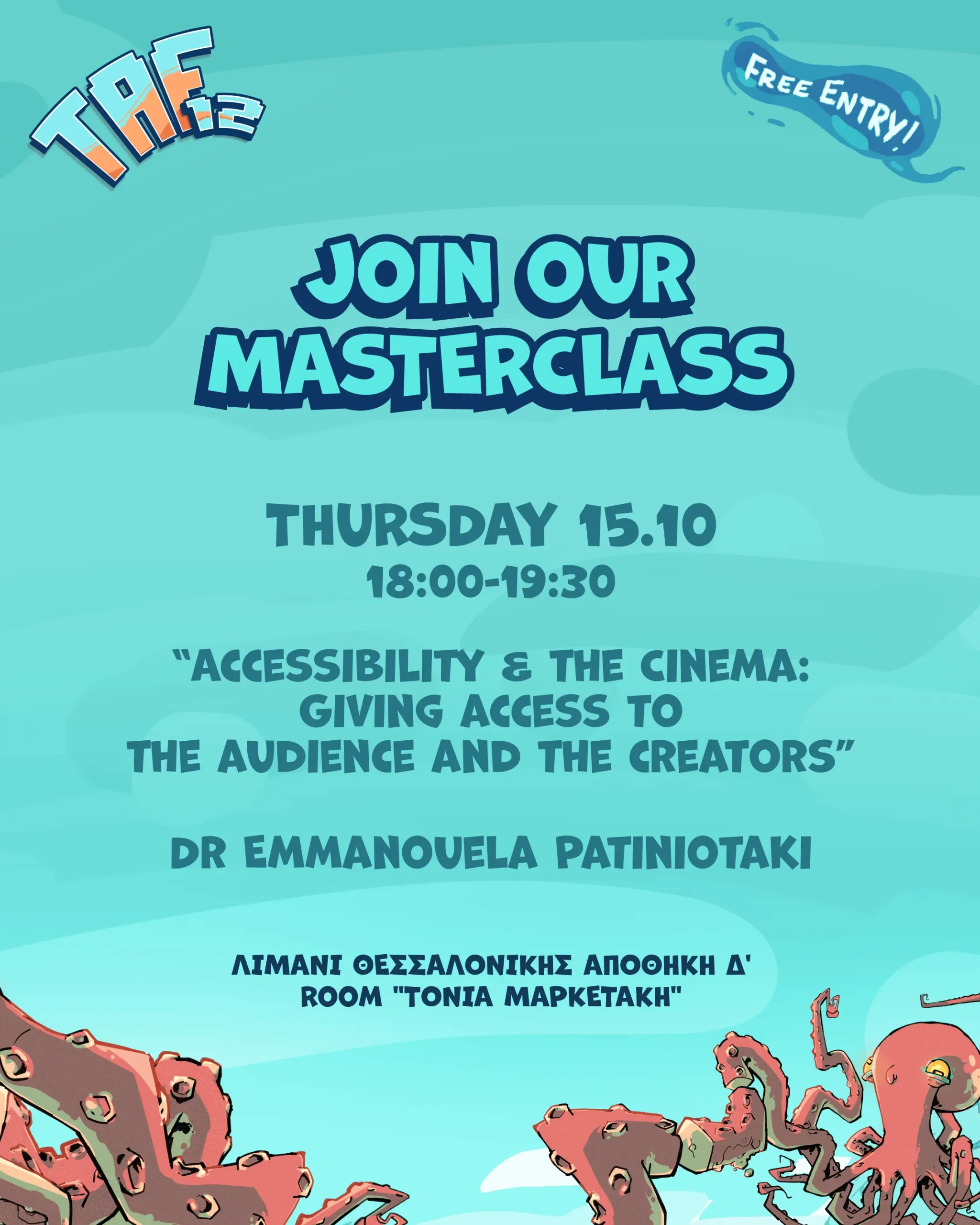 Accessibility & the cinema: Giving Access to the audience and the creators (Dr Emmanouela Patiniotaki)